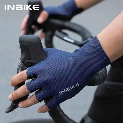 INBIKE Cycling Gloves Half Finger Summer Men Women MTB Gloves Shock-absorption Mountain Bike Sports Gloves Cycling Accessories