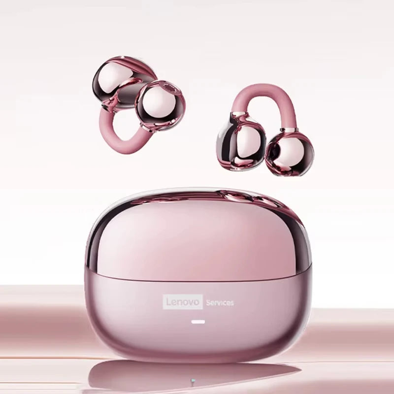 Choice Lenovo LE302 OWS Ear clip Wireless Earphones Low Latency HD Call Bluetooth Headphones HiFi Music Sport Fashion Earbuds