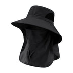 Sun Fishing Hat Women's Bucket Hat with Neck Cover Breathable Wide Brim Summer UV Protection Hat for Travel Holiday Beach