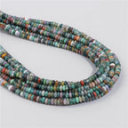 Natural Flat Round Stone Beads Abacus Shape Jaspers Quartzs Gems Beads For DIY Necklace Earrings Jewelry Making Accessori 2*4mm