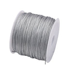 50Yds 0.8mm Crafts Nylon Cord For Jewelry Making Beading Braided Nylon Satin String for Bracelets Rattail Trim Chinese Knot