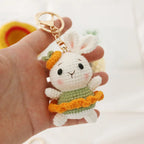 Cute Rabbit Crochet Keychain Handmade Bunny Bag Charm