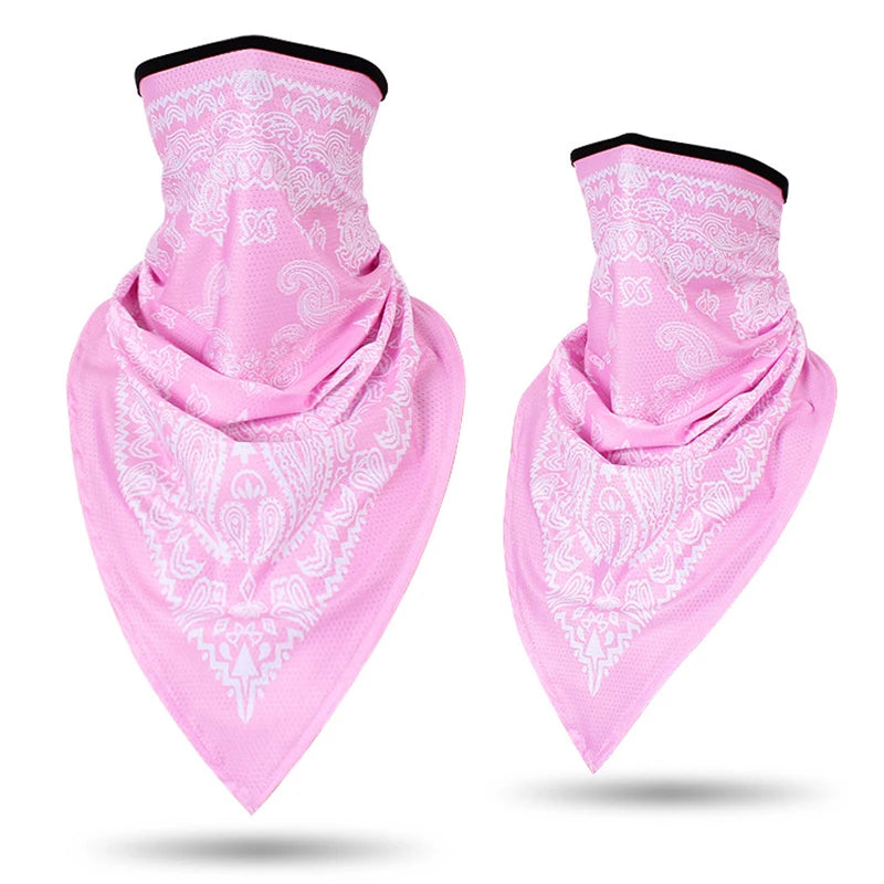 Men Women Bandanna Mask Sports Paisley Bandana Wrap Triangle Face Cover Ski Tube Scarf Fishing Hunting Hiking Neck Gaiter Shield