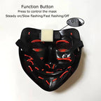 Wireless Neon LED Purge Mask – Glowing Halloween Cosplay Mask