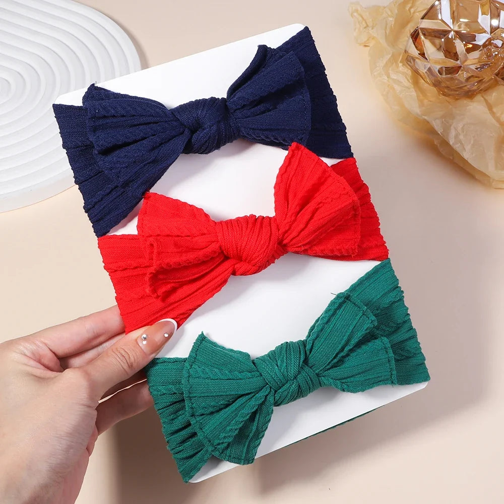 3Pcs/Lot Cable Knit Baby Headbands For Children Elastic Baby Girls Turban Kids Hair Bands Newborn Headwrap Baby Hair Accessories