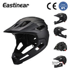 Eastinear's New Adult Bicycle Mountain Bike Helmet Full Face Detachable One-piece Motorcycle Riding Safety Helmet Head Protectio