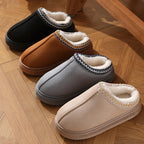 New Fashion Fluffy Platform Slippers for Women 2025 Winter Plush Warm Cotton Shoes Woman Comfort Non Slip Unisex Home Slippers