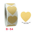 500PCS explosions kraft paper heartshaped round stickers personalized stickers holiday decoration baking stickers classification