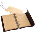 Retro Notebooks & Journals Agenda Binder Sketch Book Leather Soft Cover 14x10cm Replaceable Kraft Paper Inner Korean Stationery