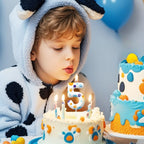 Blue Dog Paw Themed Birthday Candle Number 0-9 Party Decoration Cartoon Dog Paw Candle for Cake Toppers Party Supplies