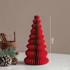 Paper Christmas Tree Ornaments 3D Honeycomb Christmas Tree Decorations Folded Paper 2026 Xmas New Year Desktop Arrangement Decor