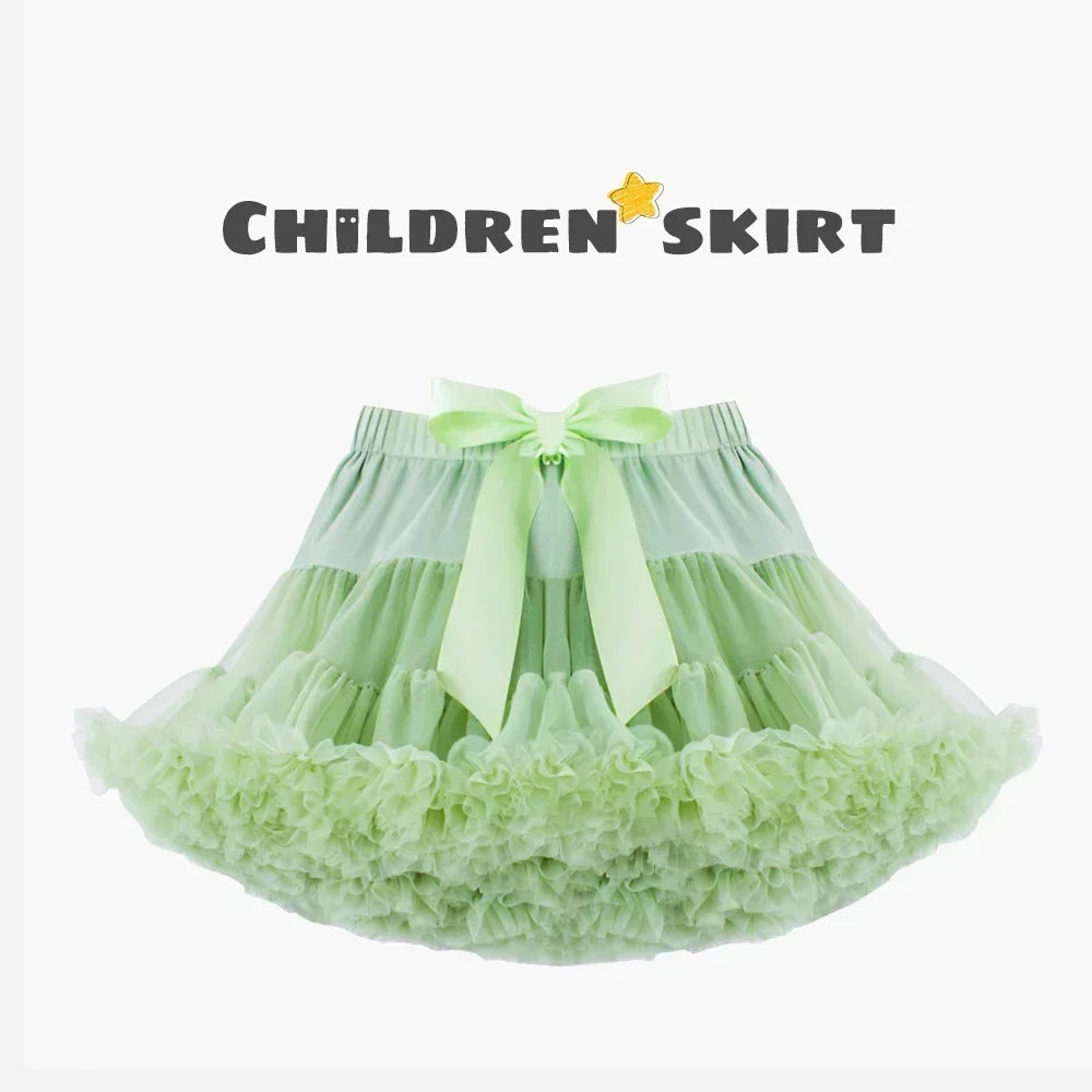 Baby Girls Tutu Fluffy Skirt Toddler Princess Ballet Dance Tulle Mesh Skirt Kids Cake Skirt Cute Girls Clothes Pettiskirt Skirt