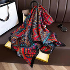 Spring Scarf Women's Luxury Design Polyester Material Smooth Scarf Soft Shawl Beach Scarf