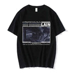 Anime Serial Experiments Lain T-Shirt Men Women Graphic T Shirts Unisex Iwakura Manga Girl Sci Fi Short Sleeve Tee Tops 62463