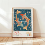 Yayoi Kusama Koi Fish Jellyfish Animal Canvas Prints Japanese Hokusai Giant Wave Wall Art Posters for Living Room Home Decor