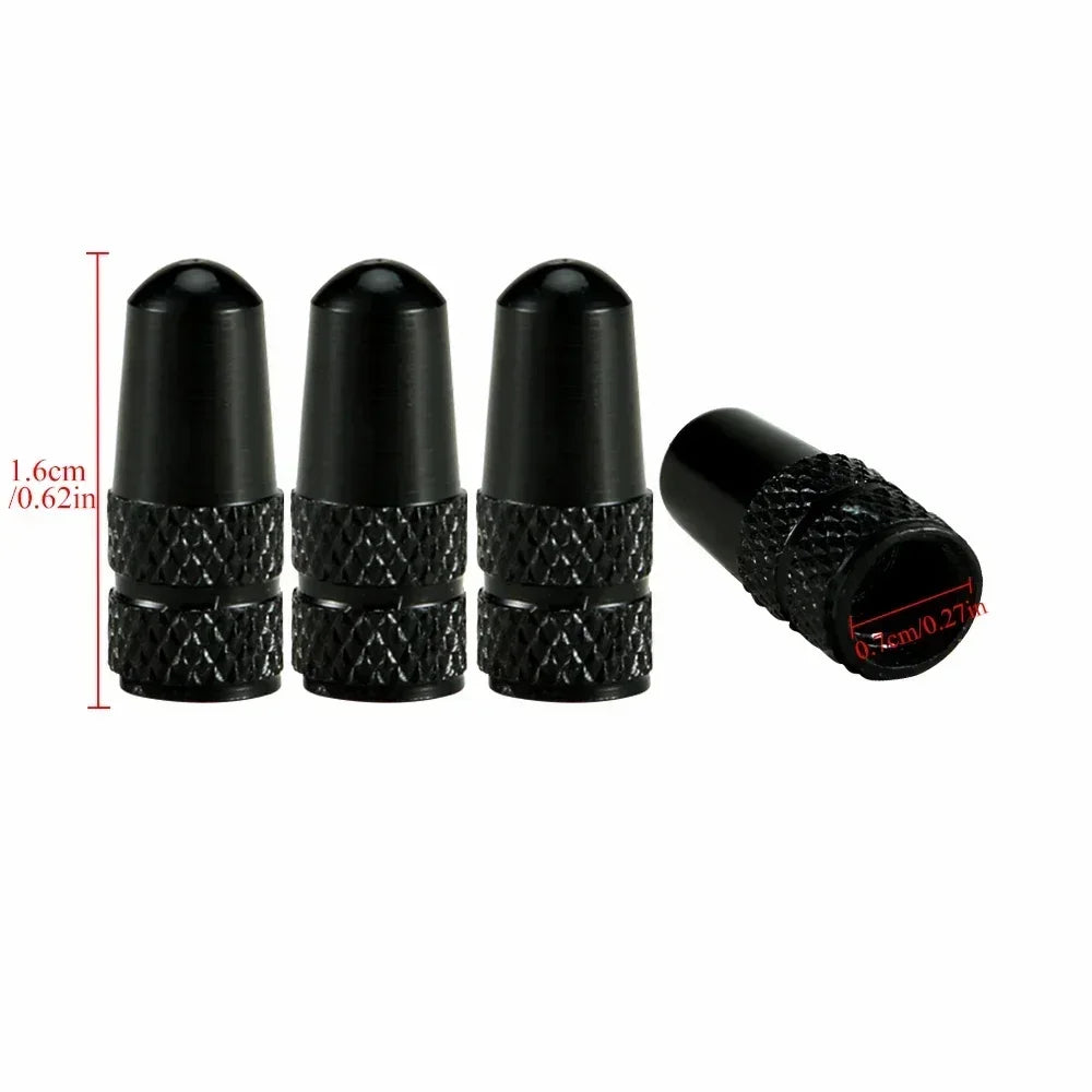 4PCS Aluminum Alloy Presta Valve Caps For Road MTB Track Racing Bike Tires French Valve Wheel Tube Covers