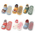 6 Pairs Kids Cotton Socks Cute Cartoon Animal Pattern Comfy Breathable Baby Non-slip Floor Socks
