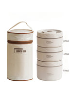 3pcs Microwave Portable Insulated Food Container Lunch Box Stainless Steel Bento Box Insulated Leak Proof Hot Lunch Bag Set