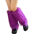 Foot Cover Faux Fur Furry Leg Warmers 40cm Japanese Style Lolita Boots Cover Kawaii Y2K Warm Knee Sleeve Autumn/Winter
