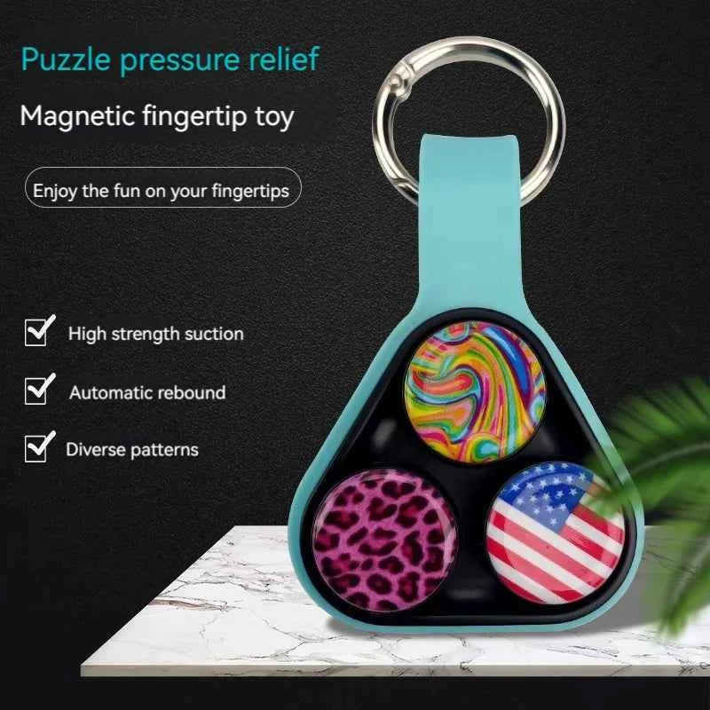 New Hand Spinner Series Elastic  Magnet Toy Colorful Decompression Fidget Spinner Toys for Adults Kids Christmas Gifts