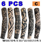 6 Pcs Tattoo Sleeves Sun Protection Men Women Summer Seamless Arm Cover Cool Outdoor Cycling Breathable Cycling Tattoo Sleeves