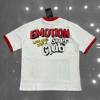 New MIXED-EMOTION Rhinestone cartoon printed pattern 100% cotton Men Women T-shirt Loose casual Shinning Diamond Tees Oversized Top