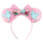 Cinderella Cartoon Mouse Ear Headband Sequin Bows Girl Adult Kid Halloween DIY Party Cosplay Hair Accessories Princess Hairband