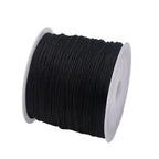 50Yds 0.8mm Crafts Nylon Cord For Jewelry Making Beading Braided Nylon Satin String for Bracelets Rattail Trim Chinese Knot