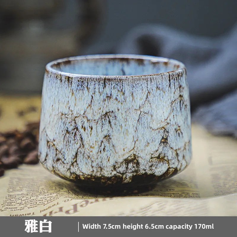 Small ceramic coffee cup, office and home latte art cup, personal hand warmer water cup