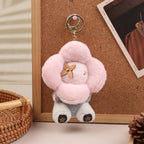 1PCS Sunflower Plush Hanging Ornament Backpack Hanging Chain Car Keychain Women's Bag Pendant
