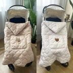 Hooded Blanket for Baby Stroller Newborn Swaddle Wrap Warm Baby Carrier Sling Cover Infant Cloak Cape Sleeping Quilt 80*85cm