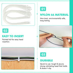 Heavy-Duty Ultra-Long Nylon Cable Ties - Self-Locking Large-Sized (50-90cm), Durable Plastic Cable Organizer, Suitable
