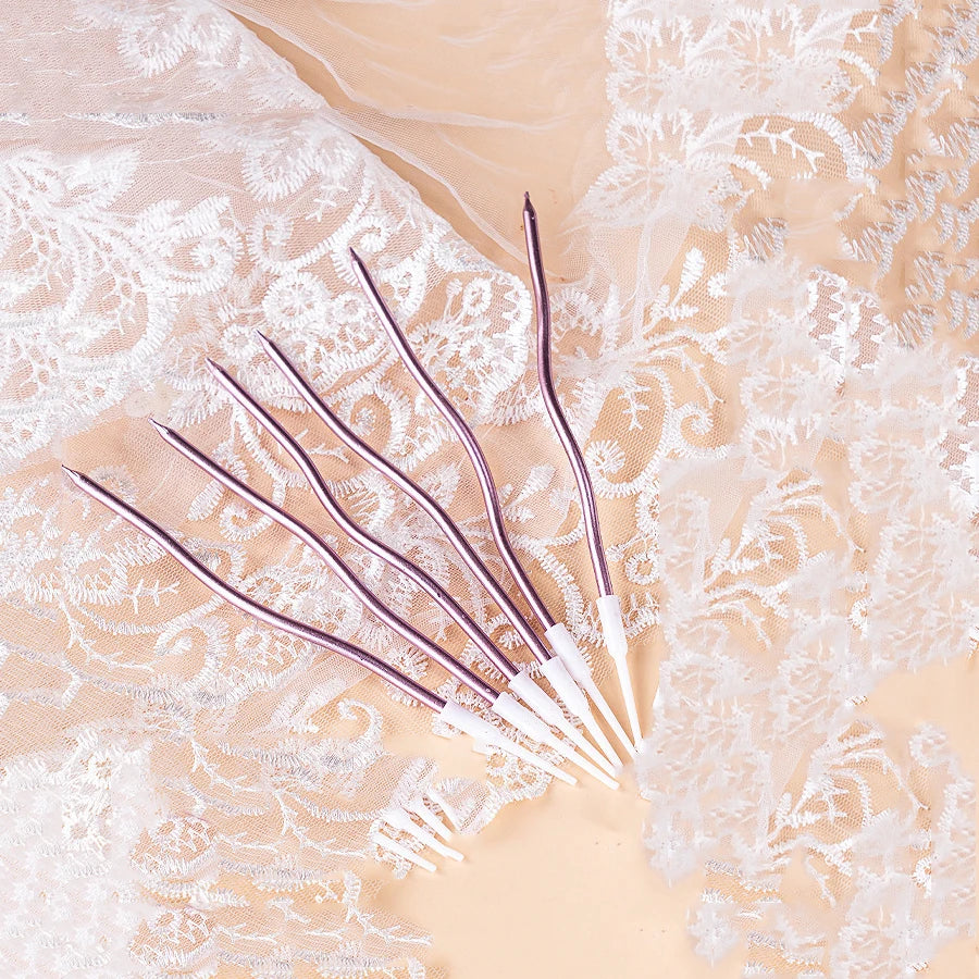 24Pcs/12PCS Champagne Gold Candles Cake Topper Birthday Wedding Party DIY Decoration Supply Cake сахарная картинка торт  boda