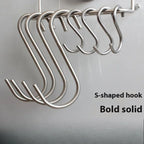 10 pcs Stainless steel S shaped hook Large hook S hook, multi purpose S shaped hook metal S-hook hook for kitchen and bathroom