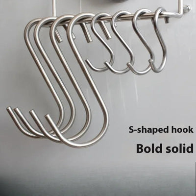 10 pcs Stainless steel S shaped hook Large hook S hook, multi purpose S shaped hook metal S-hook hook for kitchen and bathroom