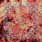 New Fashion Hip Hop 100% Cotton Bandana Square Scarf Gradient Color Paisley Headband Printed For Women/Men/Boys/Girls