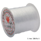 0.2-0.8mm Clear Nylon Beading Line Non Elastic Invisible Jewelry String for DIY Bracelet Necklace Jewelry Making 8-100m/Roll