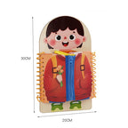 Multi-layer Wooden Busy Board For Children Montessori Early Education Games Toddlers Quiet Books Sensory Toy Practice Dressing