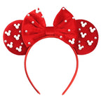 New Trendy Mouse Ears Headband 3.3"Velvet For Girls Soft Bow Hairband Halloween Festival Party Trip DIY Hair Accessories Gifts