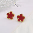 Hot Sale Stainless Steel Laser Five Leaf Flower Petal Adjustable Clover Bracelet Classic for Woman Girl Brand Jewelry Party Gift