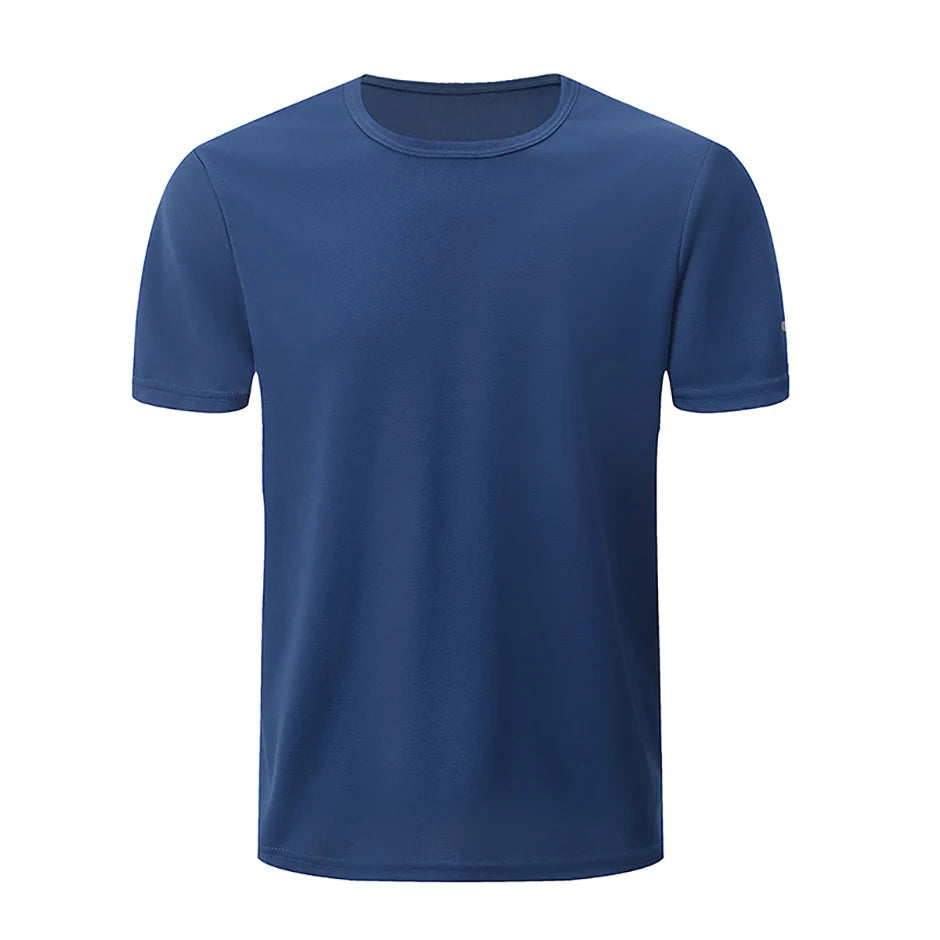 2/4/6-Pcs Four Seasons Men's Solid Color Round Neck Short Sleeve Top With Printed Cuffs Youth Sports And Leisure Fashion T-Shirt