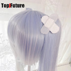 Y2K Girl Harajuku Gothic Lolita Sick Subculture Medical Series White Bandage Mesh Medical Band Aid Hair Clip Hairgrips Hairpin