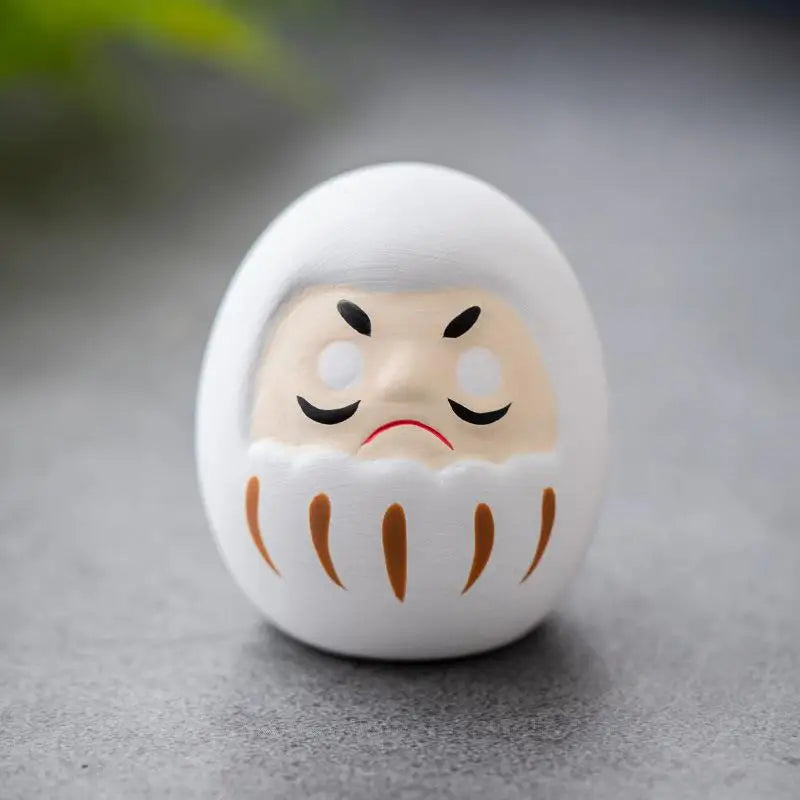 1pc Japanese Ceramic Daruma Statue Daruma Tumbler Crafts Lucky Fortune Ornament Landscape Daruma Doll Fengshui Home Decor Gift