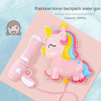 Children's Backpack 2000ml Water Gun Pull Type Large Capacity Storage Summer Funny Parent Interactive Cartoon Backpack Water Gun