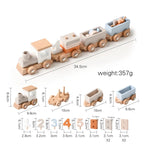 Wooden Montessori Train Learning Toy for Toddlers and Preschool Kids