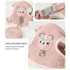 Cute Bear Vest Style Pet Leash for Small Pets
