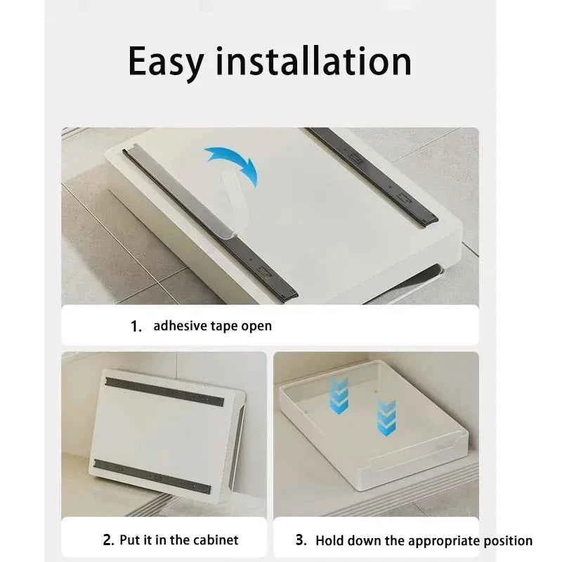 New Kitchen Storage Rack with Slide Rails Pull-out Kitchen Drawer Type Storage Tray Spice Box Storage Shelf Cabinets Organizer