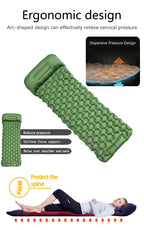 Ultralight Inflatable Camping Sleeping Pad with Built-In Pump & Pillow for Hiking