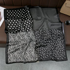 2025 Silk Shawl Print Headscarf Cat Hair Wrap Neckerchief Female Satin Square Scarf For Women Headband Foulard Hijab Bandana
