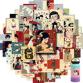 50pcs Vintage Classic Japanese Anime Scrapbook Stickers DIY Diary Laptop Luggage Skateboard Graffiti Decal Classic Toys